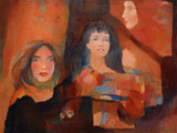 Three women, oil on canvas